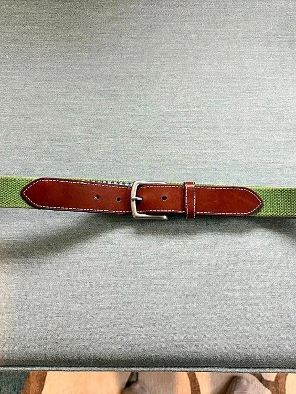 JT Read and Co. Oakmont CC Striped Leather Belt Size 38